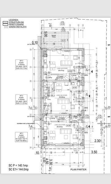 Bucurestii Noi, Triplex superb cu 3 apartamente individuale pe 2 nivele